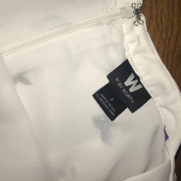 W by Worth White Floral Dress Size 2 - Picture 5 of 6